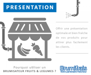 brumisation fruits et légumes La fraîcheur et la présentation de vos fruits et légumes avec un brumisateur fruits et légumes BRUMIFRAIS
